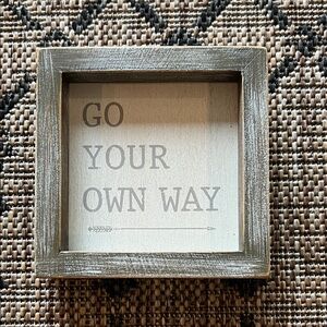 Rustic Wooden Sign with Inspirational Quote